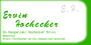 ervin hochecker business card